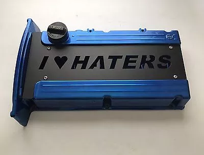 Custom (I LOVE HATERS) Spark Plug Cover For Mitsubishi Evolution EVO 8 9 - 4G64 • $43