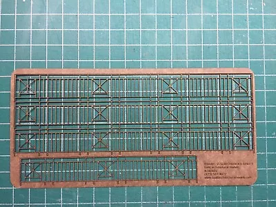 O Scale Laser Cut Intertrack Fence 7/8  Tall X 28  Long (4 Pc.)  (FENCE 1) • $9.99