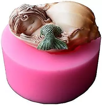 Mermaid Silicone Cake MoldsMermaid Candle Molds Soap Molds Fondant Cake Mould F • $17.99