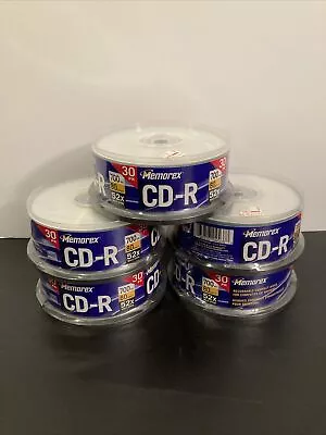 150 CD-R Memorex Music 700MB 80min 52x Multi Speed 30 X 5 Pack LOT • $49.99