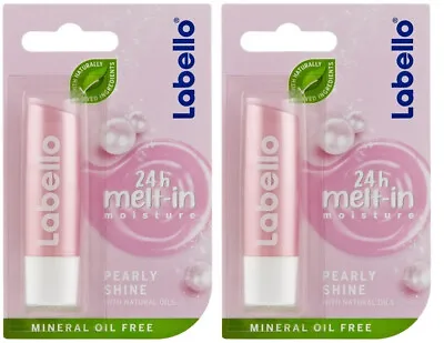 2x Labello Liposan Pearly Shine Caring Lip Balm 2x5.5 Ml Nivea • $12