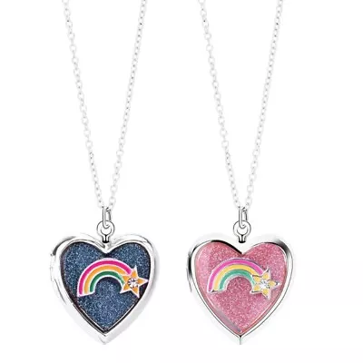 Vintage Rainbow Jewelry Locket Necklace For Women Men Children Christmas • $16.46