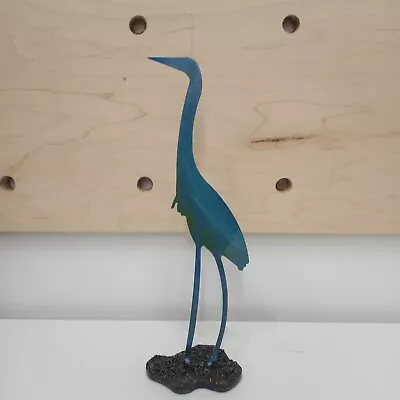 Interesting Metal Heron Bird Statue Signed By Artist • $24