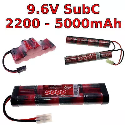 £29.55 • Buy 9.6V 2200-5000mAh SubC SC Premium Racing RC NiMh Battery Pack + Custom Connector