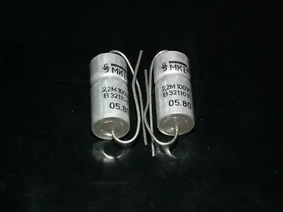 Two NOS Vintage Siemens MKL Capacitors 2.2 Mfd 100V  Klangfilm West Germany 1980 • $19.50