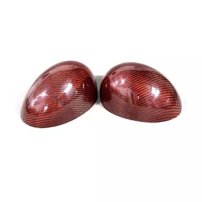 Red Carbon Fiber Rear Mirror Cover Caps Fit For 02-06 Mini Cooper  S JCW R53 R50 • $89