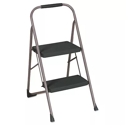 Cosco 2-Step Big Step Folding Stool 200lb 22  Spread Black/Gray 11308PBL1E • $66.47