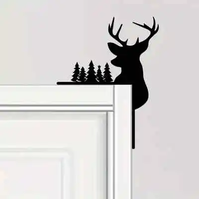 Moose Silhouette Decorative Wall Stickers Door Corner Decoration Art Wall Decor • $7.28