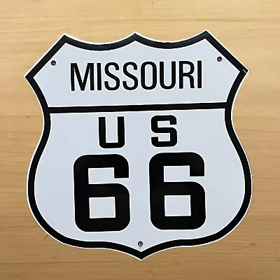 Vintage Us Route 66 Missouri Porcelain Sign Auto Interstate Highway Shield • $109.97