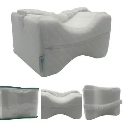 HEAVY DUTY - Memory Foam Knee Pillow Wedge Spine Pregnancy Orthopaedic Support • £10.99