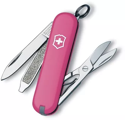 New Swiss Army 0.6223.51-x5  Pink Classic Victorinox Knife Great Sale Price • $21.99