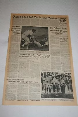 1974 Los Angeles Times * Hank Aaron #719 Breaks NL Grand Slam Mark * LA Dodgers • $15