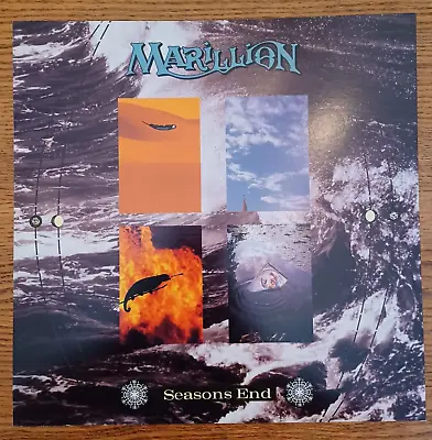 MARILLION - Season's End  (1989) Two-Sided 12 X 12 Promo Poster Flat • $14.99