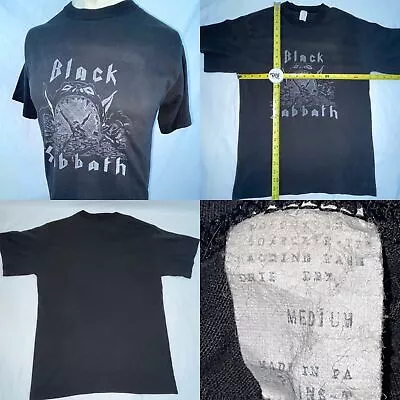 Vtg 70s 80s Mens Medium Black Sabbath Rock Tour Concert Shirt • $160