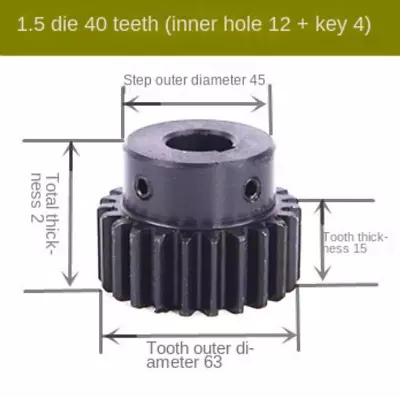 10pc 1.5 Die 40 Perforations 12 Keys 4 Bump Gear Motor Gear Spur Gear With Step • $448.55