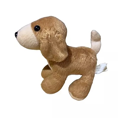Vintage Midwood Brands 5” Brown Plush Puppy Dog Stuffed Animal Toy Sad Face • $9.65