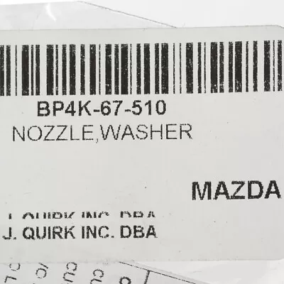 OEM NEW 2004-2009 Mazda 3 Washer Nozzle Without Mazdaspeed Left Side BP4K-67-510 • $18.59