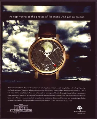 2007 Print Ad Men's Watches Martin Braun • $8.51