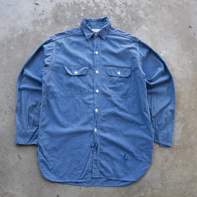 $140 • Buy 1970s PowrHouse Sanforized Chambray Work Shirt