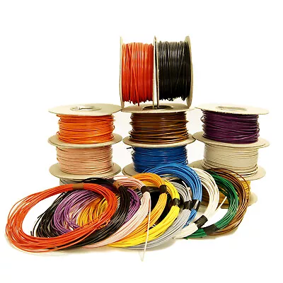 Stranded Single Core 12V 24V Wire Thin Wall Cable AMP Ratings & Many Colours • £10.79