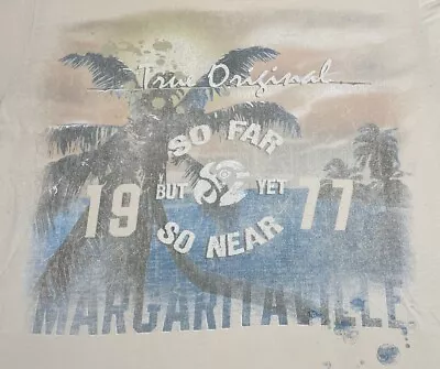 Margaritaville T Shirt Men's 2XL Peach Short Sleeve Palm Tree Island Graphic • $10.95