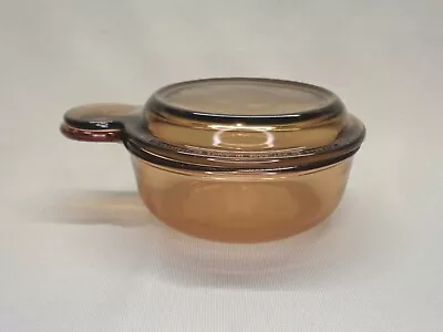 Vision Corning Amber V-150-B With  V-150-C Pyrex Lid - Made In The USA • $11