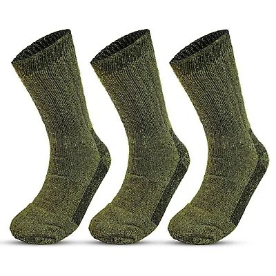🔥Mens Merino Wool Blend Military Work Boot Thick Thermal Winter Socks 2.8 Tog • £2.99