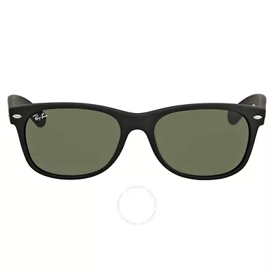 Ray-Ban New Wayfarer Black Rubber/G-15 Green 55 Mm Sunglasses RB2132 622 55 -18 • $114.99