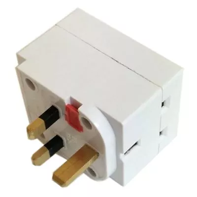 3 Way Plug Adaptor 13 Amp Extension Electronics Multi Socket Plug Adapter • £5.99