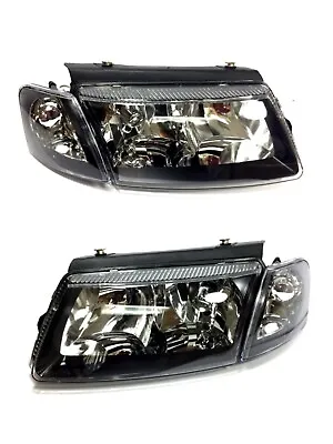 Fit For 97-00 VW Passat B5 Black Headlights And Corner Lamps Euro Style LH RH • $139.99