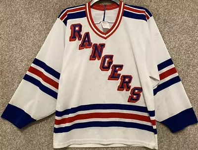 Vintage 90s CCM NHL Mens New York Rangers White Hockey Jersey Size Small • $29.99