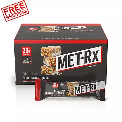 Met-Rx Big 100 Colossal Protein Bars Fruity Cereal Crunch Meal Replacement Bars • $28.69
