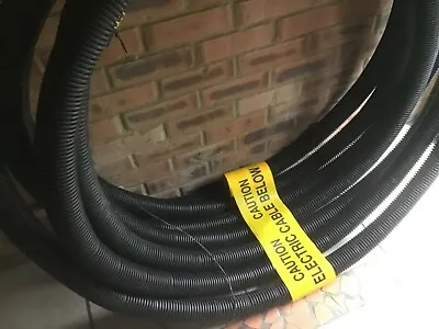 63mm/50mm ELECTRIC UNDERGROUND TRENCH KIT CABLE DUCTING BLACK + WARNING TAPE 10M • £39.99