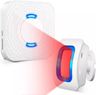 Wireless Motion Sensor LED Light - Motion Detector Alarm With 500 FT Range Loud • $23.11