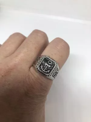 Vintage Anchor Stainless Steel Size 10 Men's Ring • $36
