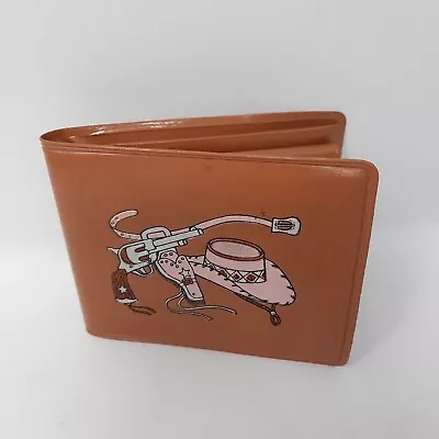 Vintage Childs Plastic Cowboy Hat Gun Holster Toy Wallet Billfold Hong Kong • $17.99