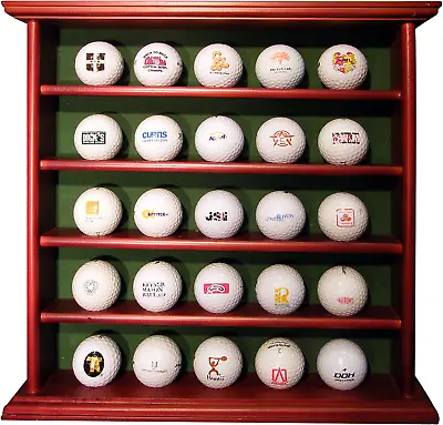 £37.81 • Buy Longridge Golf Balls Display Wood Cabinet 25 Ball
