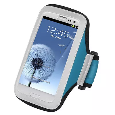 Gym Workout Neoprene Armband Blue Motorola Droid 4 Atrix Hd Mb886 Xt894 • $6.99