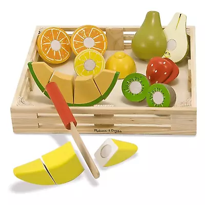 Melissa & Doug Cutting Fruit Set The Original Wooden Play Food Kids Toy - 14021 • £21.29