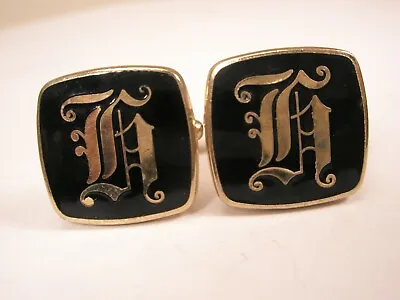 H Old English Font Monogram Initials Letter Vintage Cuff Links • $38.49