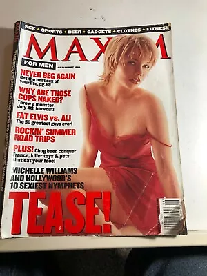 Maxim Men Magazine July  August  1999  Michelle Williams  Dawsons Creek • $7.99