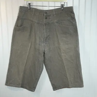 Vintage 90s Marithe Francois Girbaud Denim Baggy Shorts Men's 36 Gray Streetwear • $30