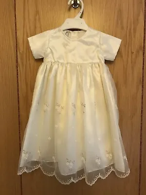 COUCHE TOT BabyGirl Ivory Christening Baptism Wedding Dress Age 6-9 Month - NEW • £8