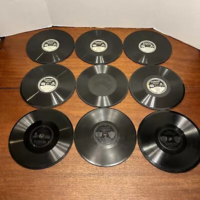 LOT 9 Edison Diamond Disc 80 RPM Records 78000 80000 & 82000 Numbers Most VG! • $19.99