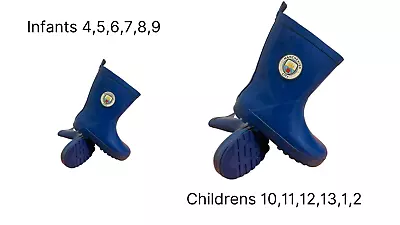 Man City Kids Wellingtons Wellys Infants Childrens Boots FREE POST- FREE RETURNS • £9.99