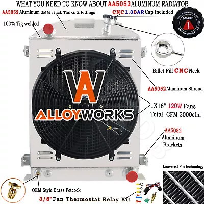 4 Row Radiator Shroud Fan For 1931 Ford Model A Hot Rod Chevy V8 Eng 1930-1932 • $309