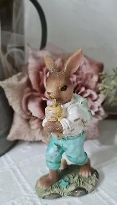 Easter Bunny Deco Easter Shabby Vintage Decoration 12cm • $19.05