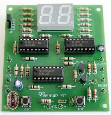 FA926 Digital 2 Digit Counter Up Electronic Kit For Education • $12