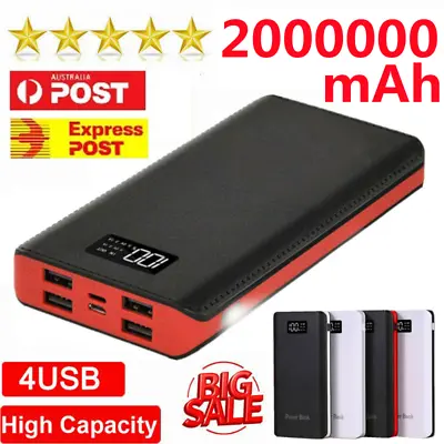 $14.79 • Buy 2000000mAh Power Bank Quick Charging Powerbank Portable Charger For Phone Laptop