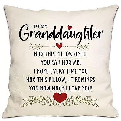 Granddaughter Gift Hug Throw Pillow Cover I Love You Reminder Gift For Grandd... • $22.54